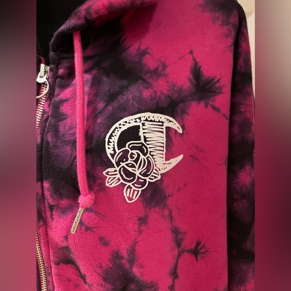 Champion Women’s Powerblend Fleece Tie Dye Hoodie Size  L - Picture 4 of 13